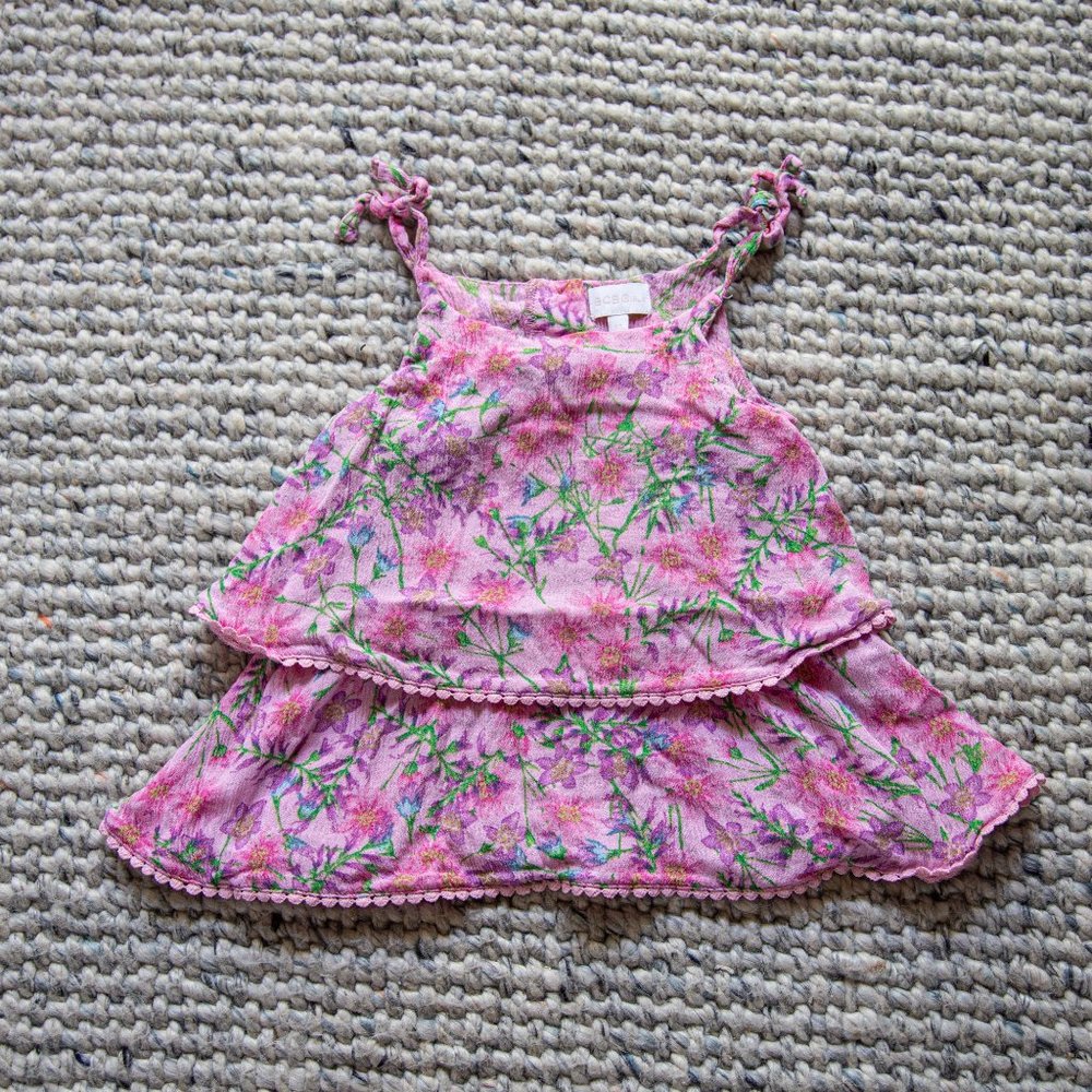 BCBGirls Pink Flowy Floral Top 4T
